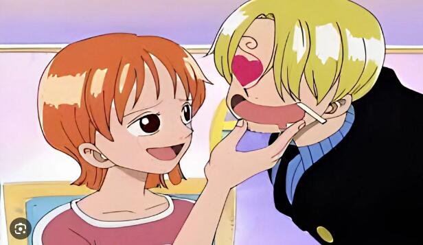 Nami in love with in One Piece