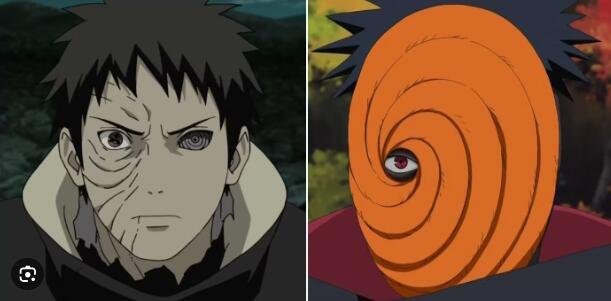 Obito wears a mask