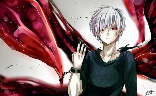 Kaneki's hair white